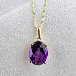 Oval Amethyst Pendant