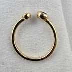 Open amethyst ring (yellow gold)