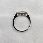 Green Amethyst Halo Ring