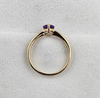 Pear Claw Set Amethyst Ring