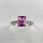 Octagonal Pink Sapphire ring