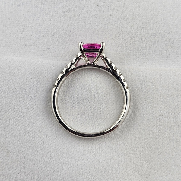 Octagonal Pink Sapphire ring