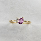 Toi et Moi Pink Sapphire and Diamond Ring