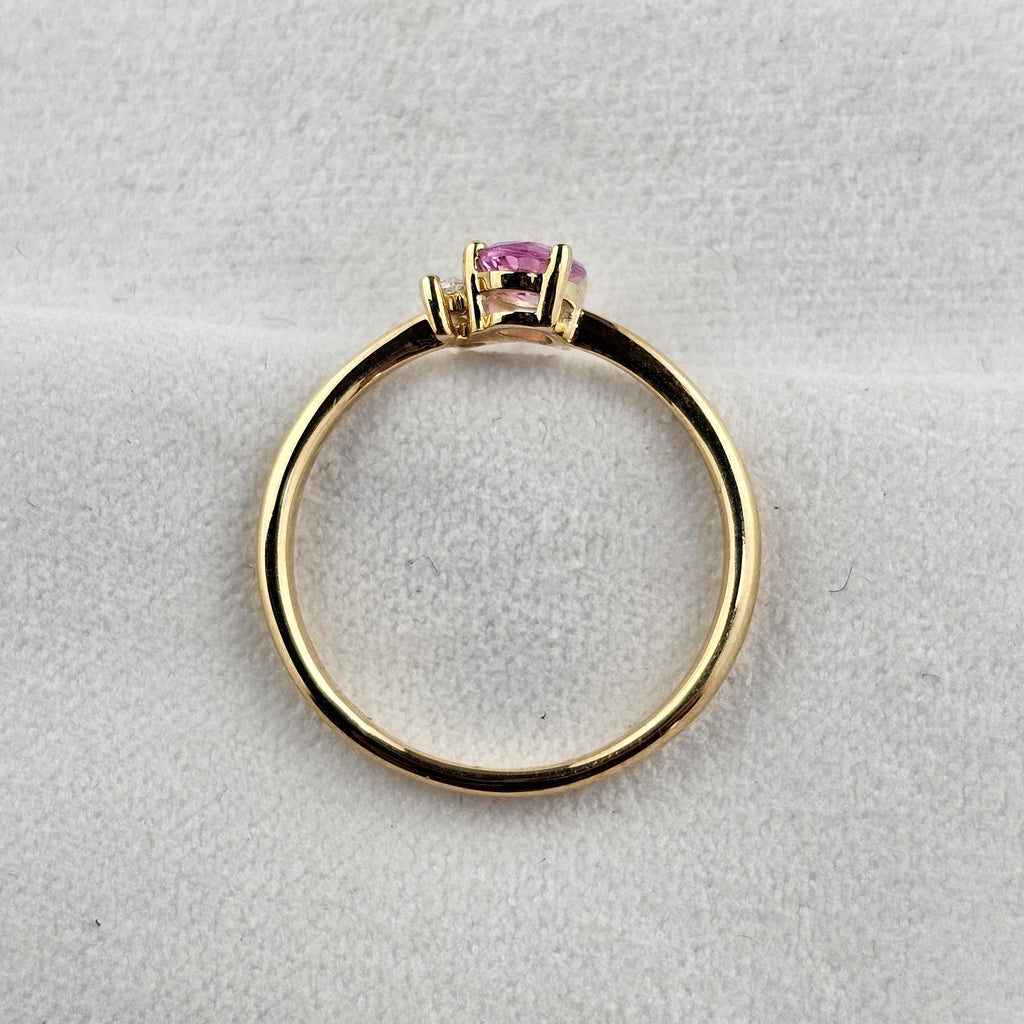 Toi et Moi Pink Sapphire and Diamond Ring