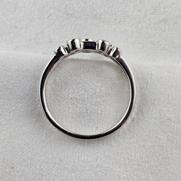 Pink Sapphire and Diamond Bubble Ring