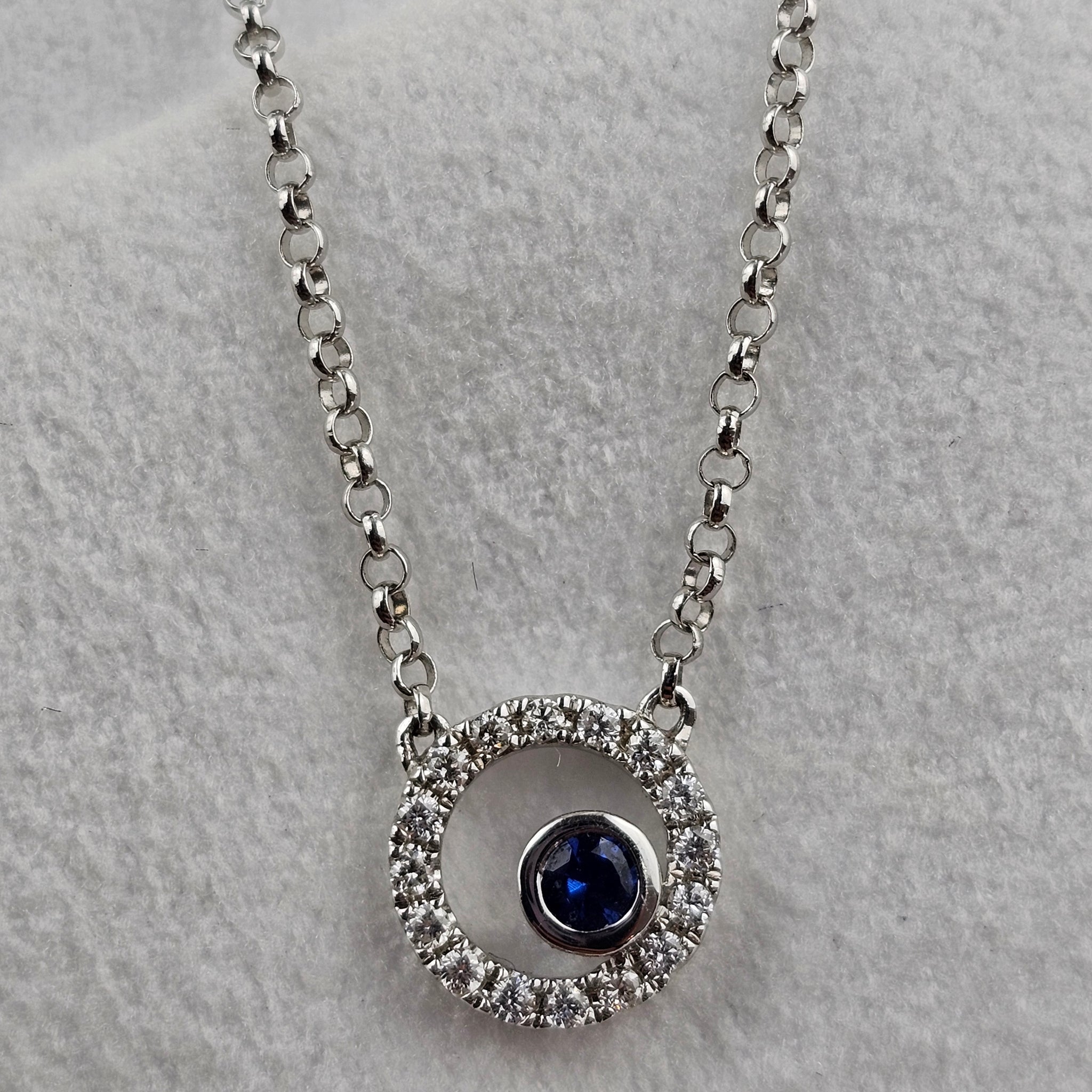 Sapphire Bubble Circle Pendant