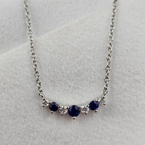 Sapphire and Diamond Tiara Pendant