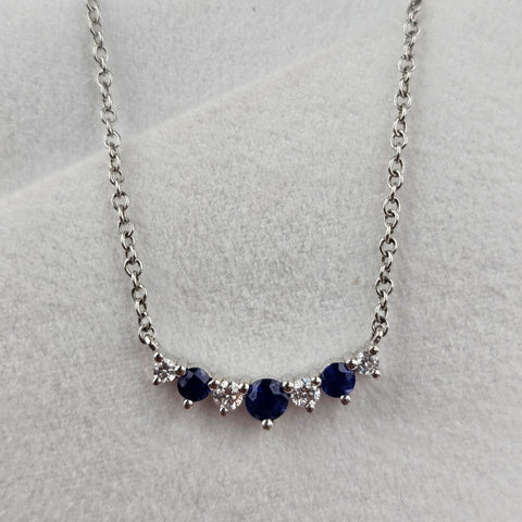 Sapphire and Diamond Tiara Pendant