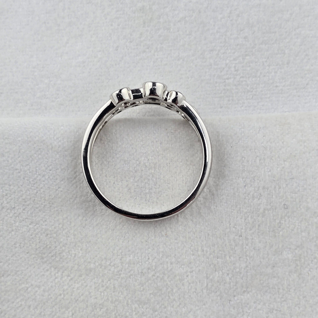 Two Row Sapphire Bubble Ring