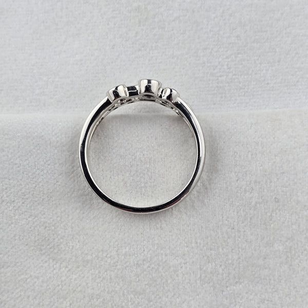 Two Row Sapphire Bubble Ring