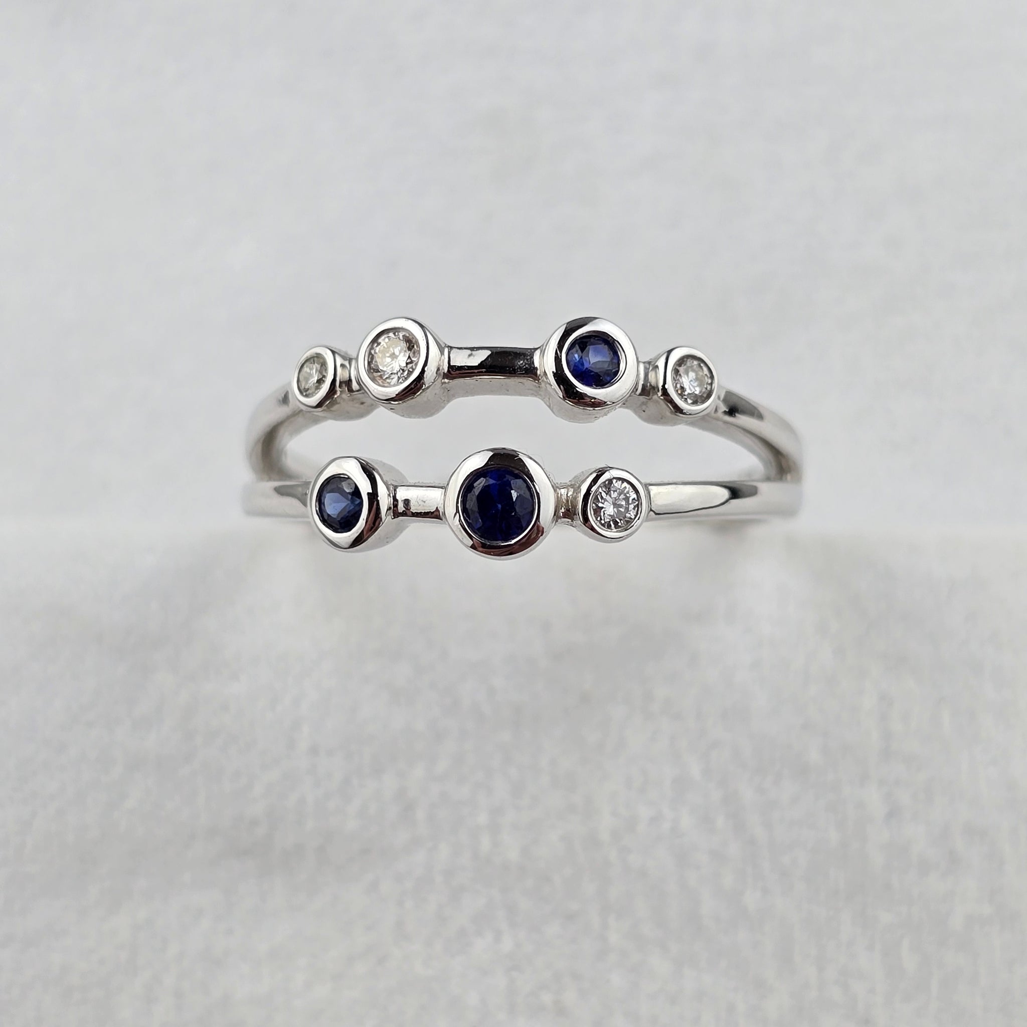 Sapphire and Diamond Wrap Ring