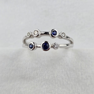 Sapphire and Diamond Wrap Ring