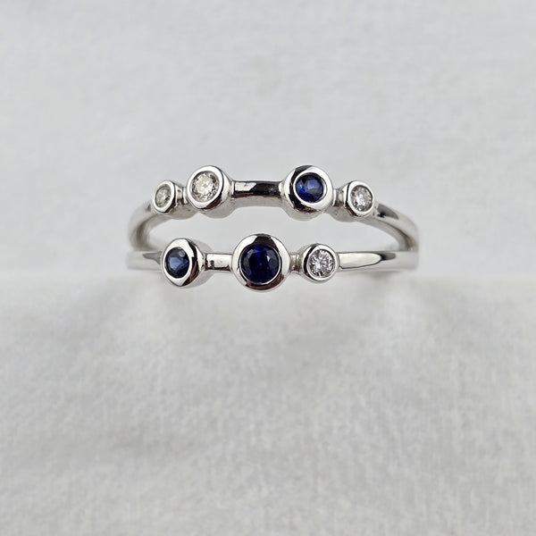 Sapphire and Diamond Wrap Ring
