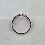 Two Row Sapphire and Diamond Bubble Ring
