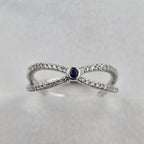 Sapphire Kiss Style Ring