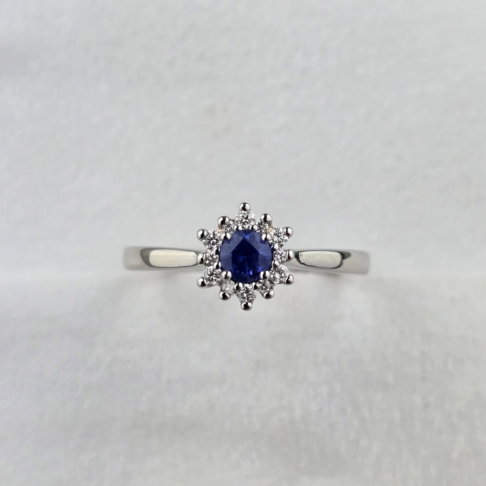 Sapphire Cluster Ring