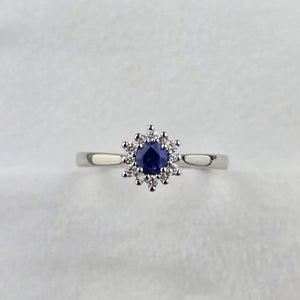 Sapphire Cluster Ring