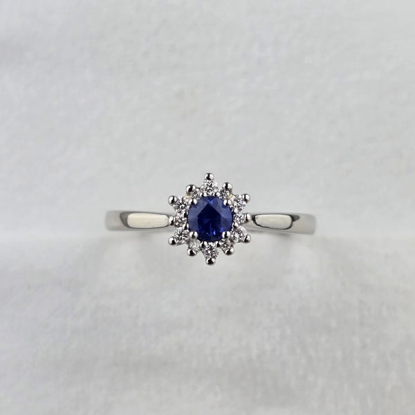 Sapphire Cluster Ring