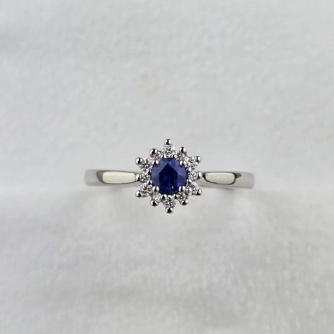 Sapphire Cluster Ring