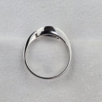 Open Shank Three Stone Sapphire and Diamond Ring