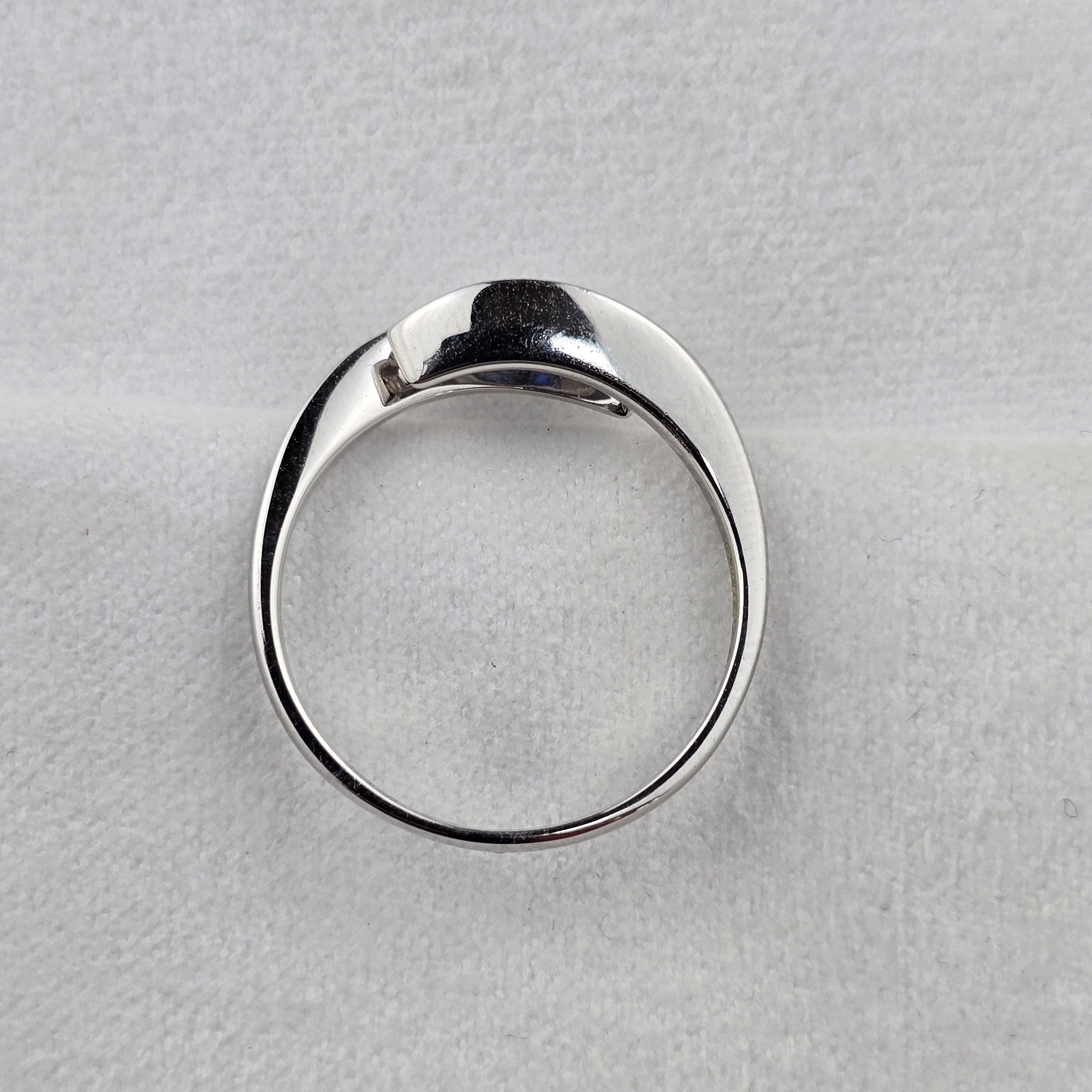 Open Shank Three Stone Sapphire and Diamond Ring