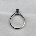 Blue Sapphire Halo Ring