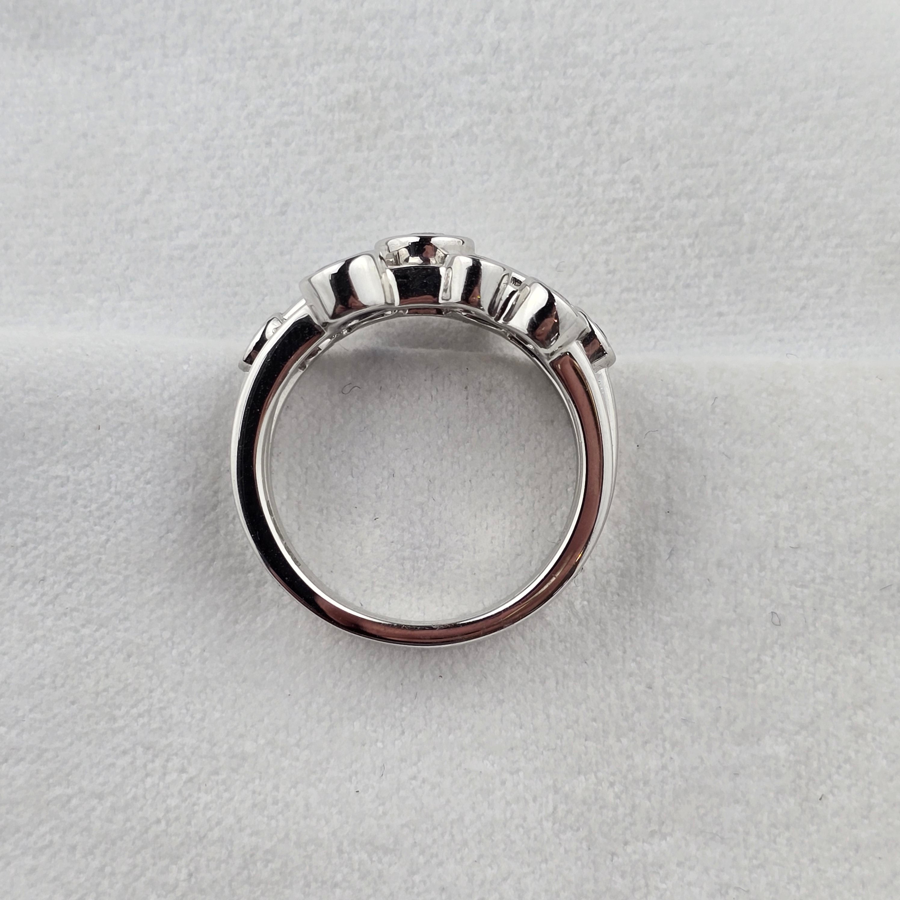 Sapphire and Diamond Bubble Ring