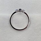 Sapphire Two Tone Trilogy Ring