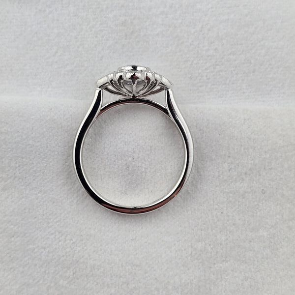 Vintage Cluster Sapphire and Diamond Ring