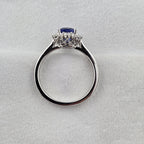 Sapphire and Diamond Vintage Cluster Ring