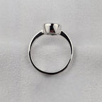 Blue Topaz Pear Rubover Ring