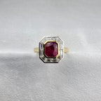 Vintage Ruby and Diamond Ring