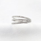 Triple Open Row Diamond Ring