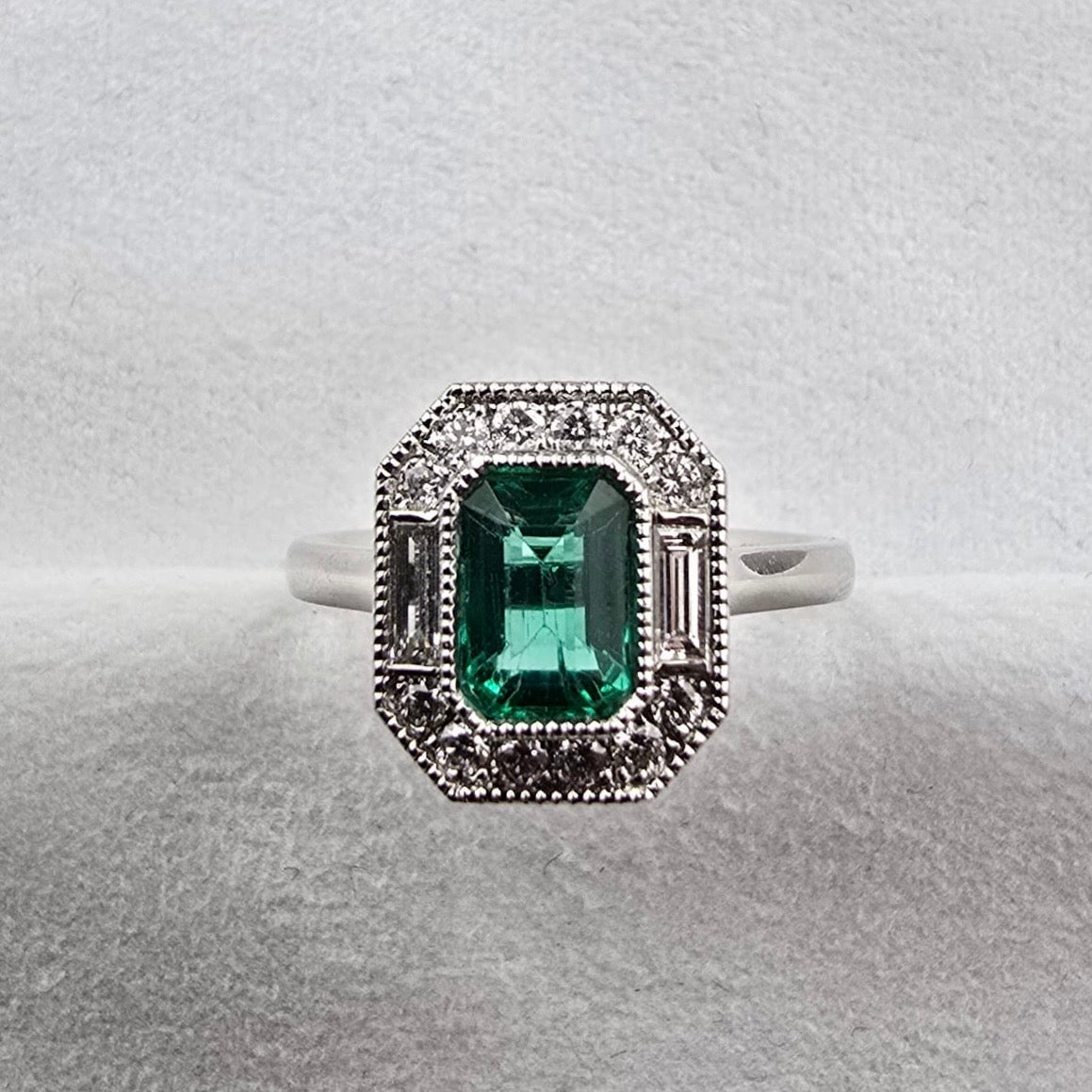 Vintage Emerald and Diamond Ring