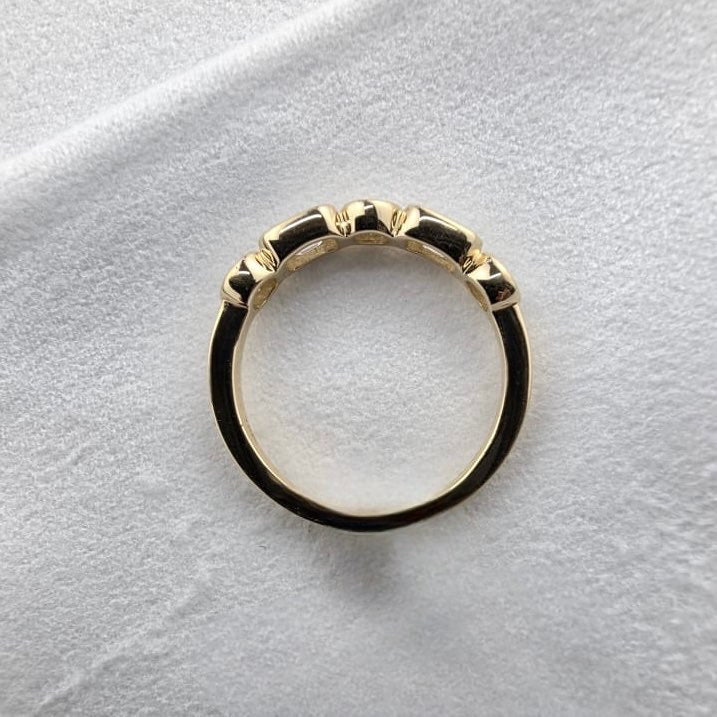Diamond Mixed Cut Bezel Set Band