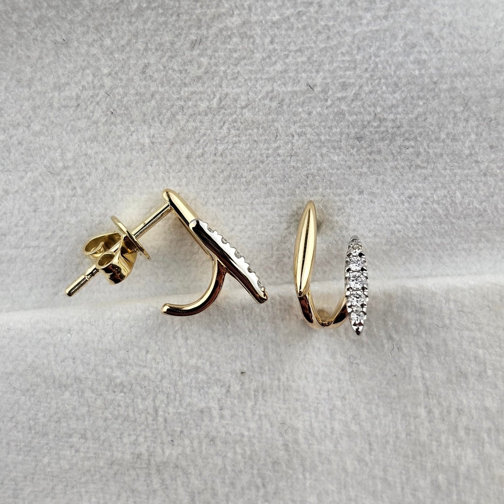 Fancy Diamond and Gold Earrings