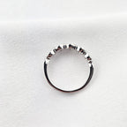 Diamond wave dress ring