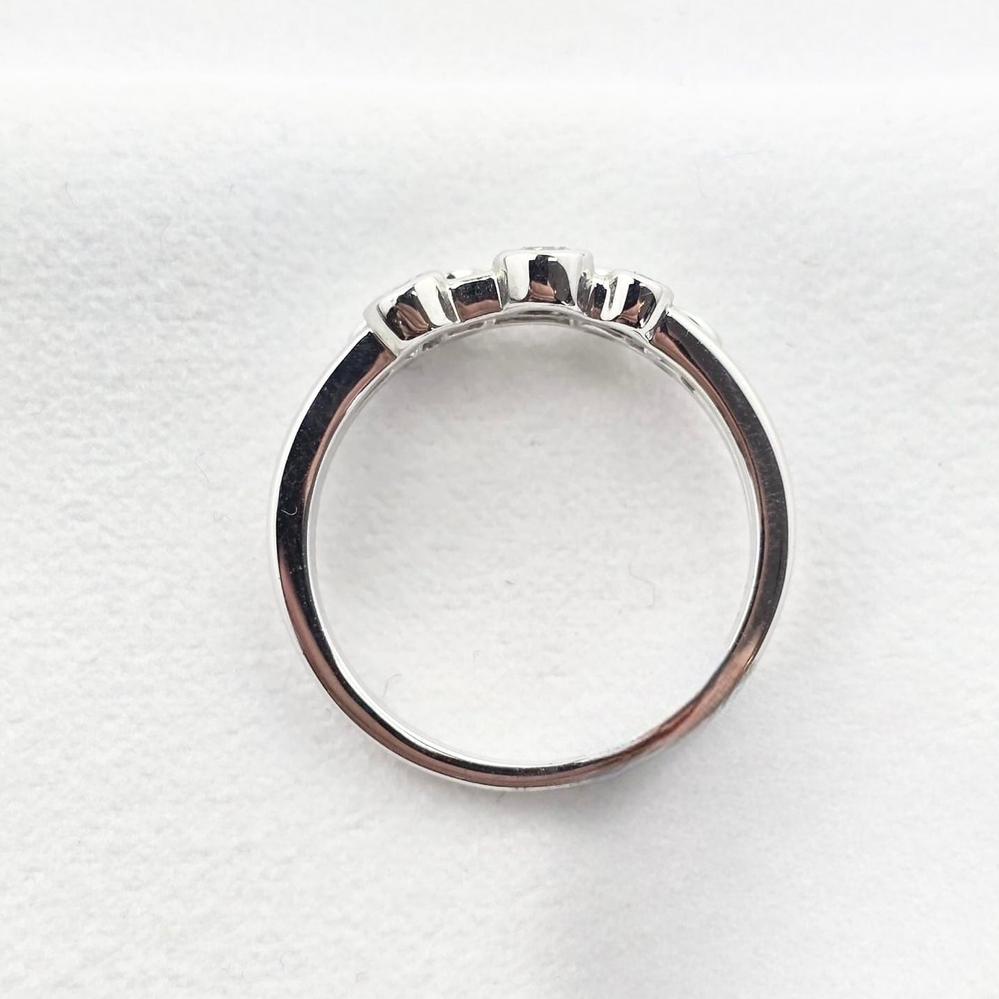Two Row Open Diamond Bubble Ring