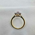 Ruby and diamond traditional cluster ring