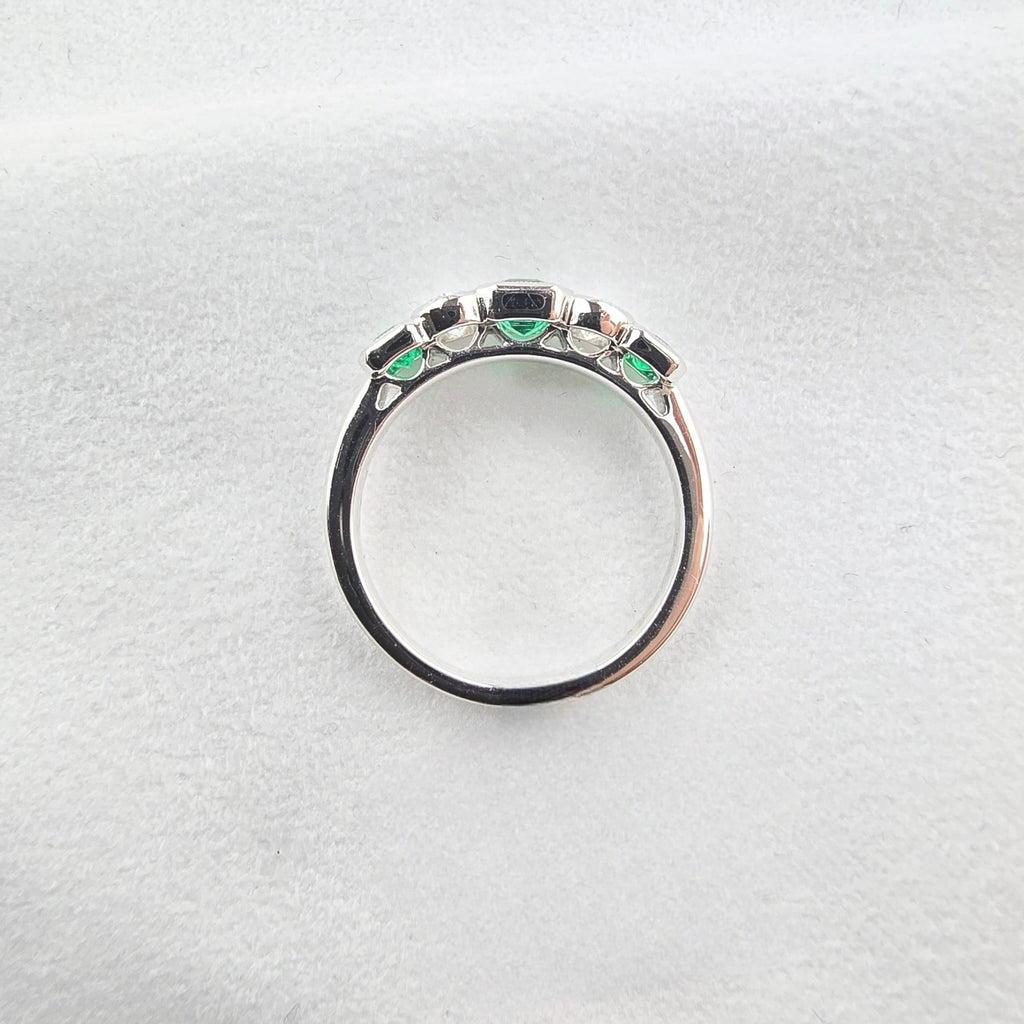 Emerald and Diamond Dress Ring