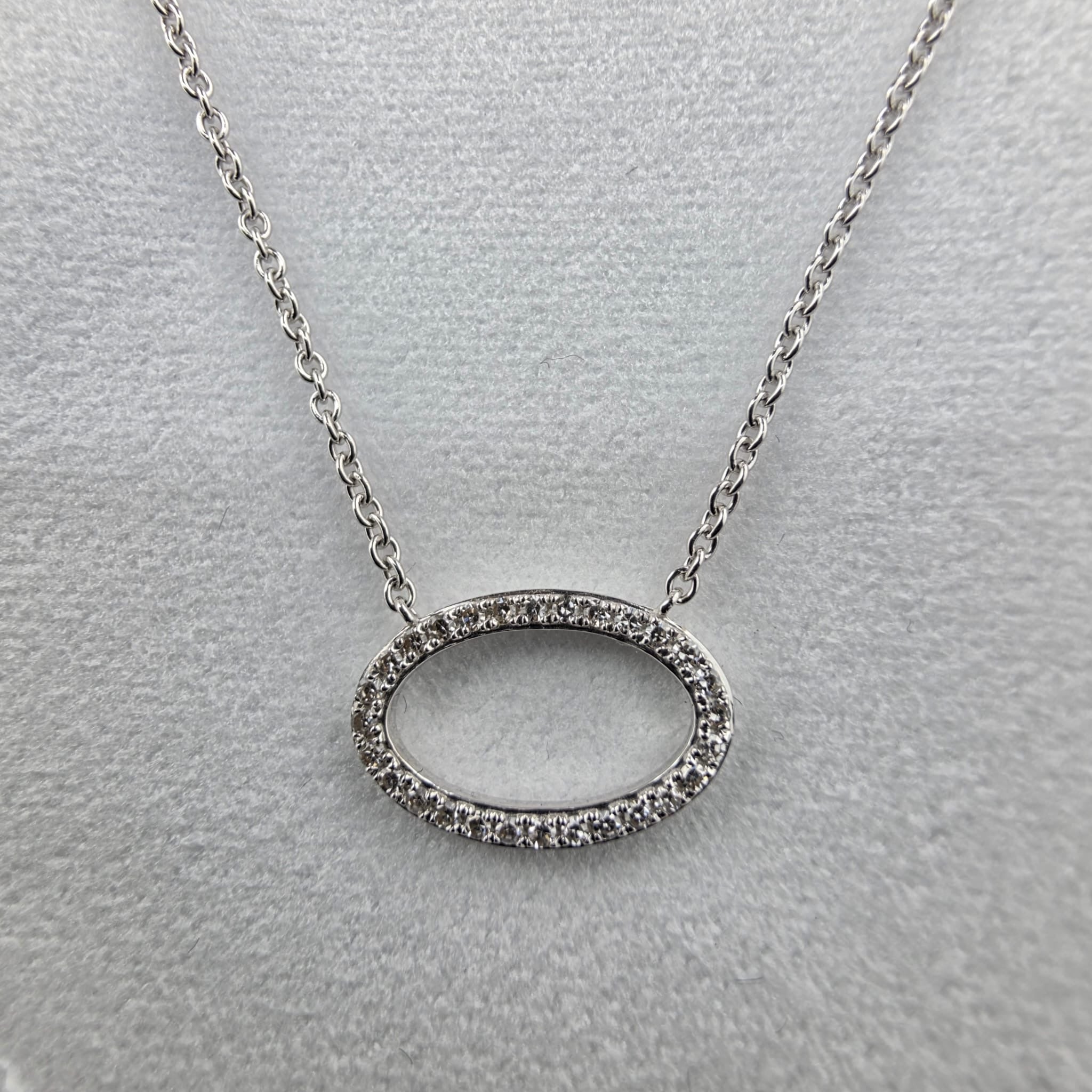 Oval Open Diamond Pendant