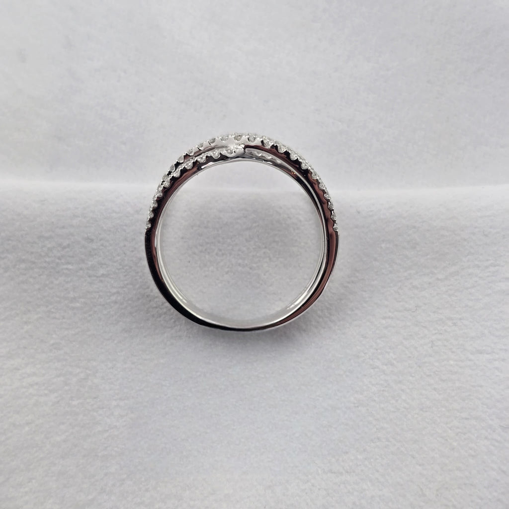 Wavy Open Diamond Dress Ring