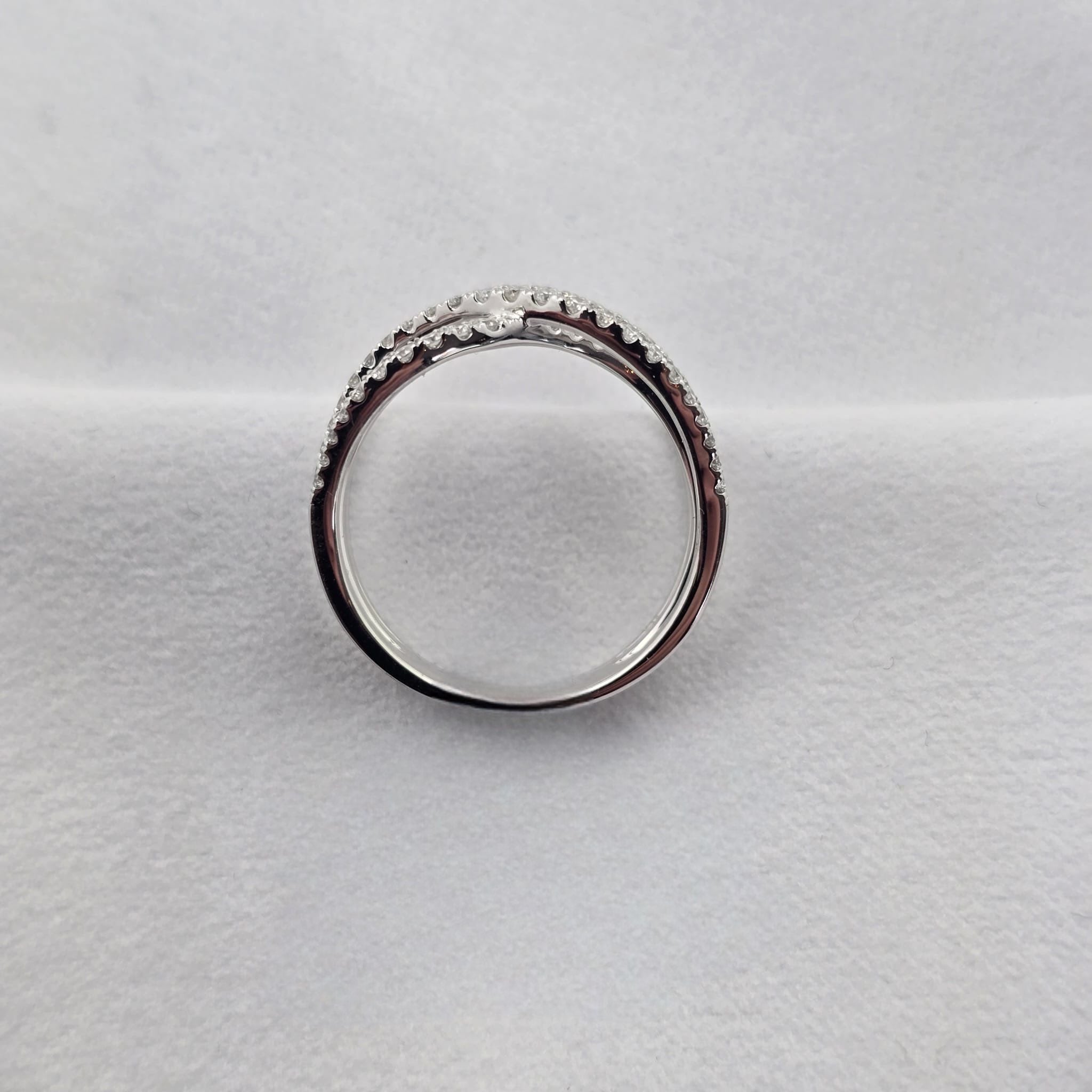 Wavy Open Diamond Dress Ring