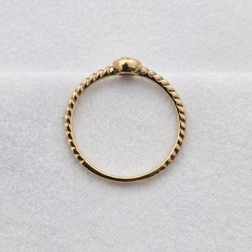 Diamond Set Circle Beaded Band