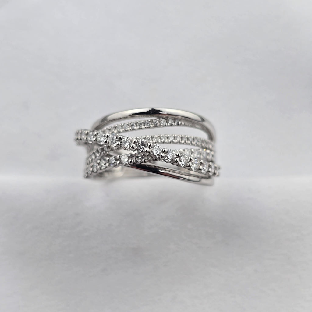 Multi Row Wrapped Diamond Ring