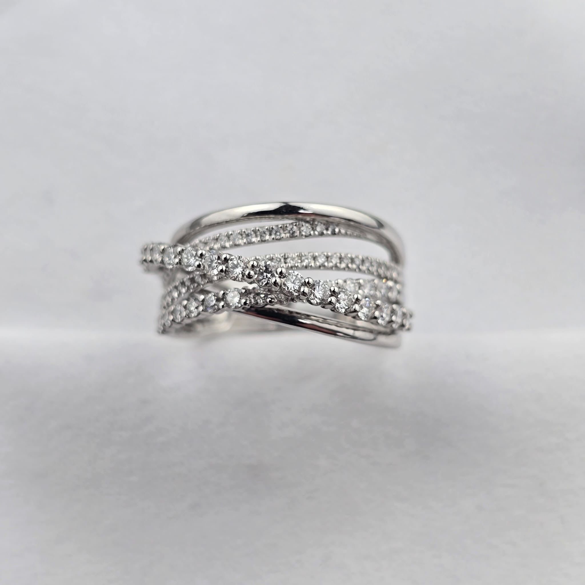 Multi Row Wrapped Diamond Ring