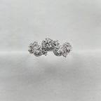 Staggered Cluster Diamond Ring
