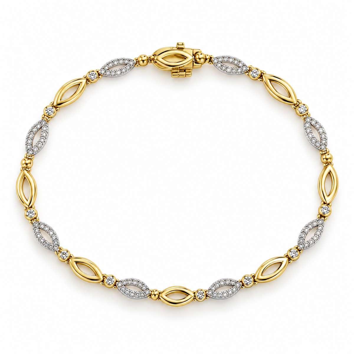 Fancy Diamond and Gold Bracelet