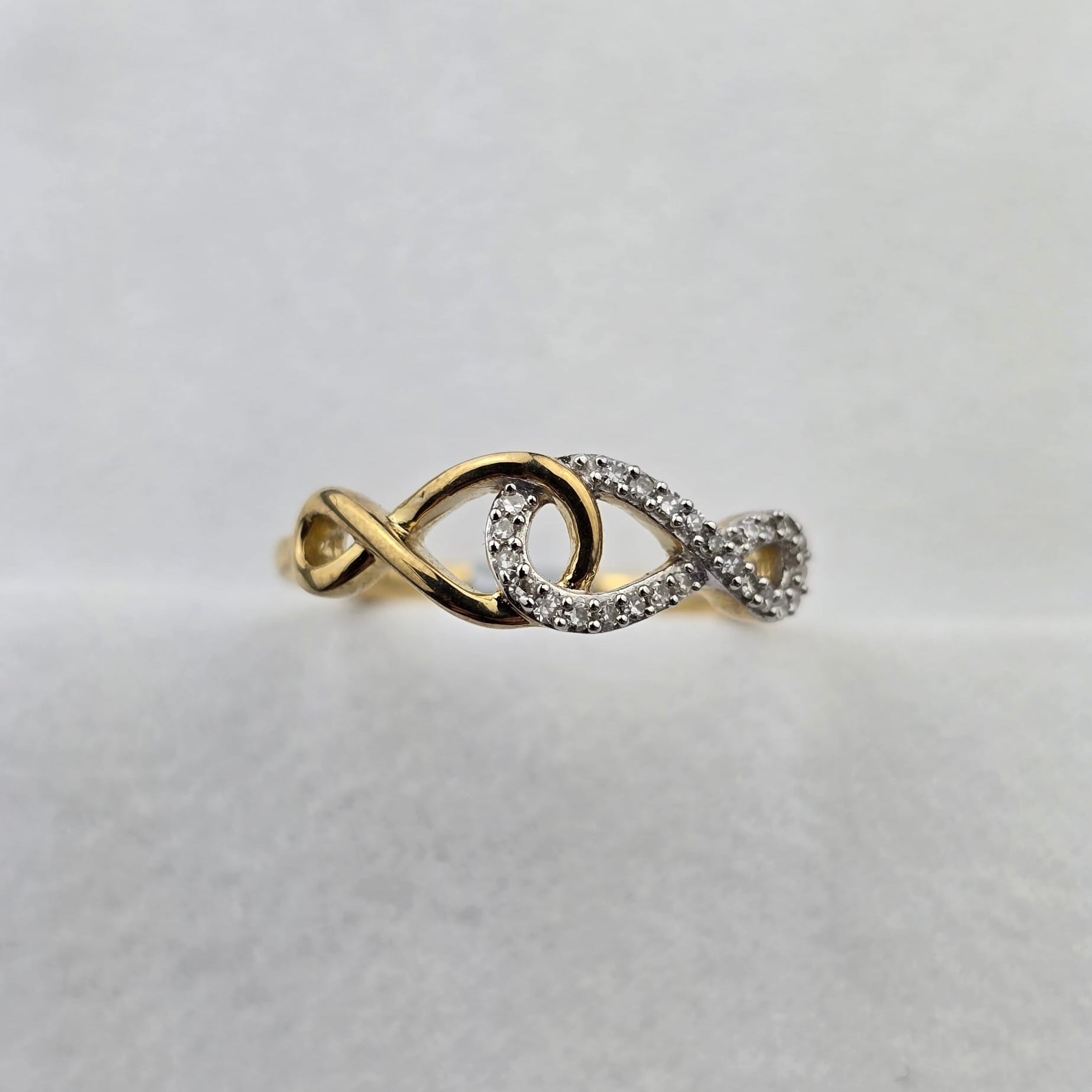 Double Infinity Diamond Ring