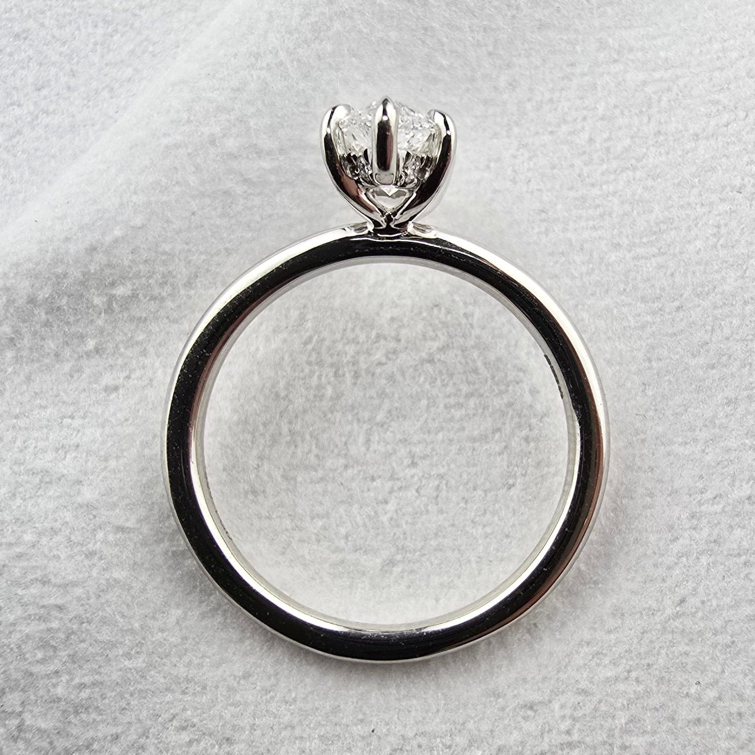 Lab Grown Marquise Hidden Halo Solitaire